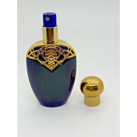 Avon Mesmerize Women Cologne Spray 1.7oz Vintage Cobalt Blue Bottle Rare NOS - Picture 3 of 6